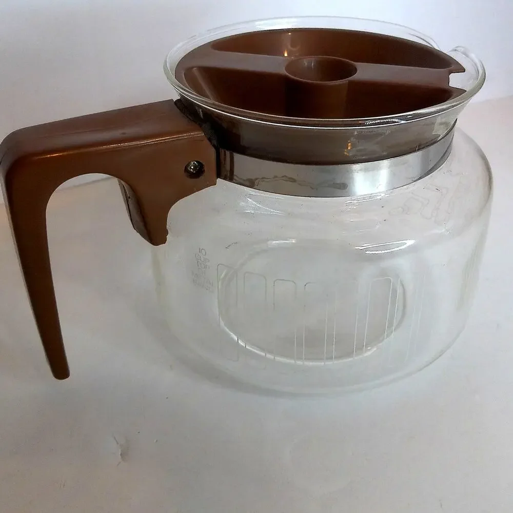 Vintage Proctor Silex 8 Cup Replacement Carafe Retro Glass Coffee Pot Brown